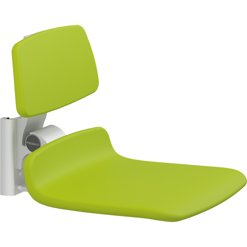 Pressalit PLUS Replacement Shower Seat 450 incl. Backrest, Manually Height Adjustable, Lime Green (R7124277)
