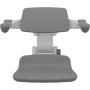 Pressalit PLUS Replacement Shower Seat 310 incl. Backrest & Armrests, Manually Height Adjustable, Anthracite (R7034112)