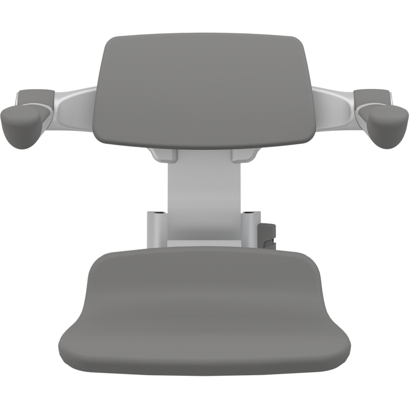 Pressalit PLUS Replacement Shower Seat 310 incl. Backrest & Armrests, Manually Height Adjustable, Anthracite (R7034112)