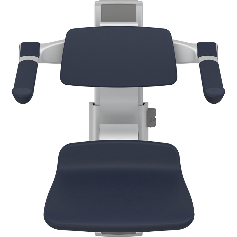 Pressalit PLUS Shower Seat 310 incl. Backrest & Armrests, Manually Height Adjustable, Dark Blue (R7334108)
