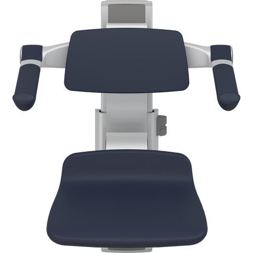 Pressalit PLUS Shower Seat 310 incl. Backrest & Armrests, Manually Height Adjustable, Dark Blue (R7334108)
