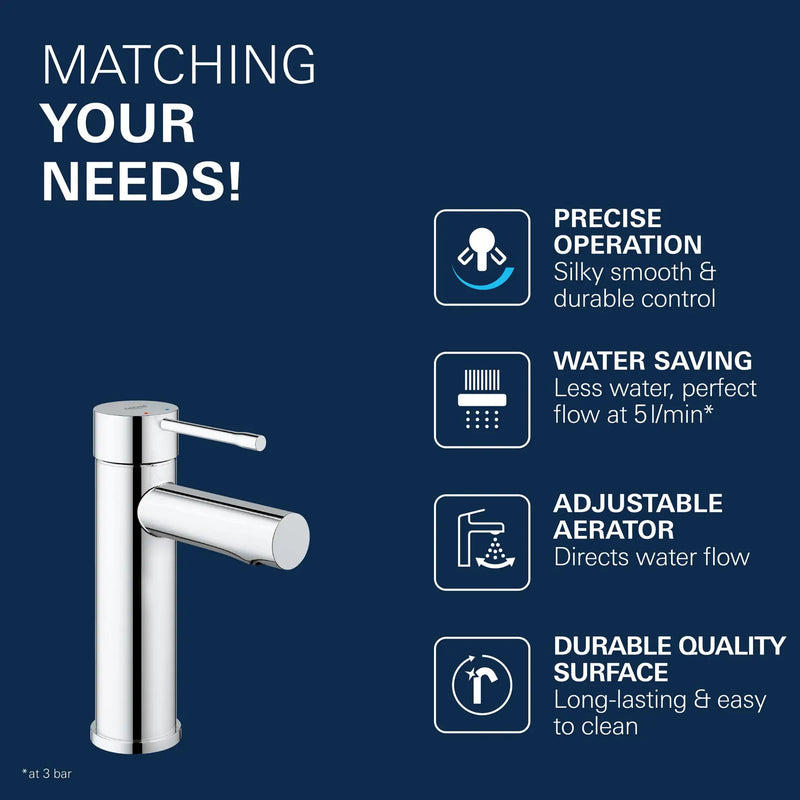 Grohe Essence Basin Mixer Tap 34294001 chrome detail