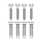 Pressalit Mounting Kit (V8603) — dimensioned drawing