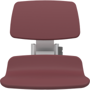 Pressalit PLUS Replacement Shower Seat 450 incl. Backrest, Manually Height Adjustable, Red (R7124035)