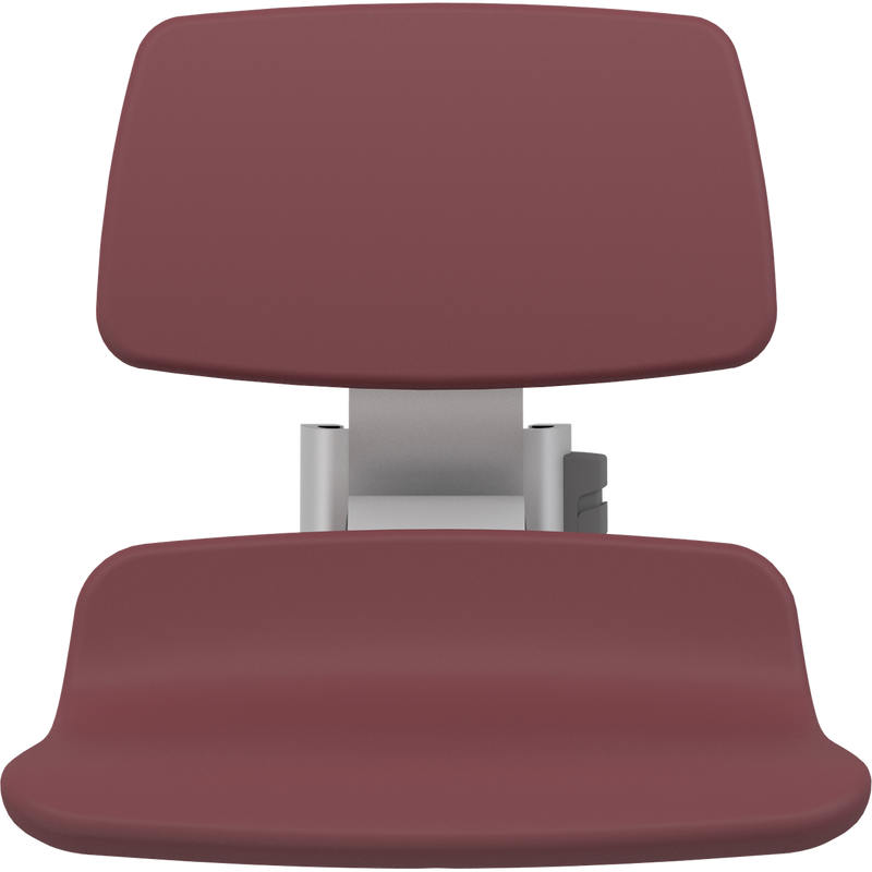Pressalit PLUS Replacement Shower Seat 450 incl. Backrest, Manually Height Adjustable, Red (R7124035)