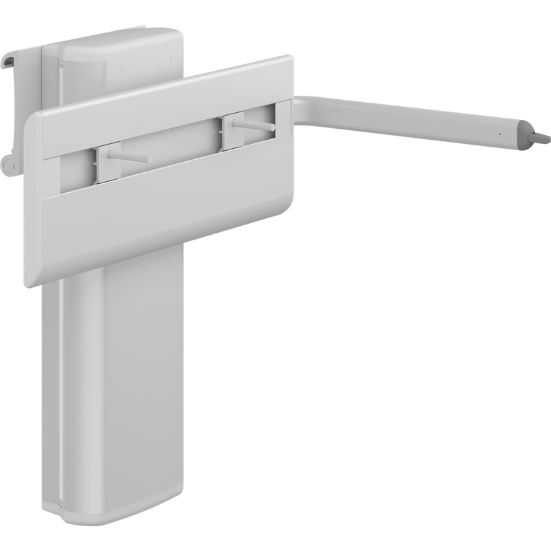 Pressalit PLUS Wash Basin Bracket, Electrically Height Adjustable & Sideways, Lever Control, Track-Mounted, White (R4780)