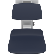 Pressalit PLUS Shower Seat 450 incl. Backrest, Manually Height & Sideways Adjustable, Dark Blue (R7454108)