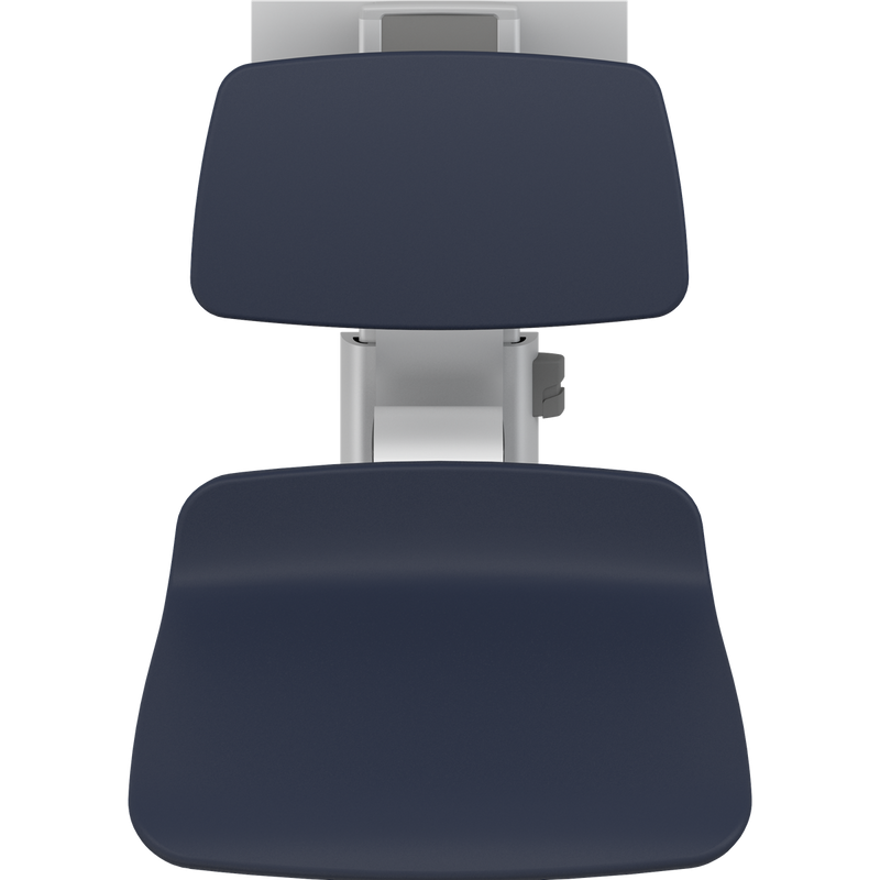 Pressalit PLUS Shower Seat 450 incl. Backrest, Manually Height & Sideways Adjustable, Dark Blue (R7454108)