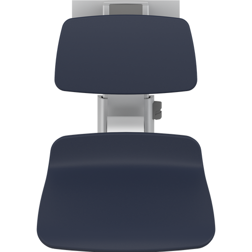 Pressalit PLUS Shower Seat 450 incl. Backrest, Manually Height & Sideways Adjustable, Dark Blue (R7454108)