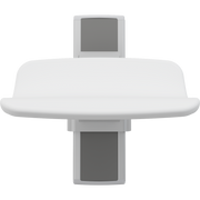 Pressalit PLUS Shower Seat 450 with Aperture, Manually Height Adjustable, White (R7415000)