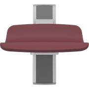 Pressalit PLUS Shower Seat 450, Manually Height Adjustable, Red (R7414035)