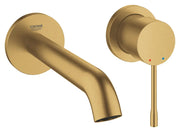 Grohe Essence wall-mounted 2-hole basin mixer M-Size in Brushed Cool Sunrise