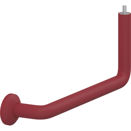 Pressalit PLUS Angled Tube Piece, 400 x 154mm, Right, Red (RT340035)