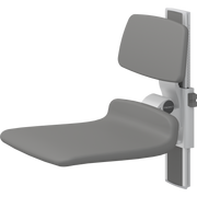 Pressalit PLUS Shower Seat 450 incl. Backrest, Manually Height Adjustable, Anthracite (R7424112)