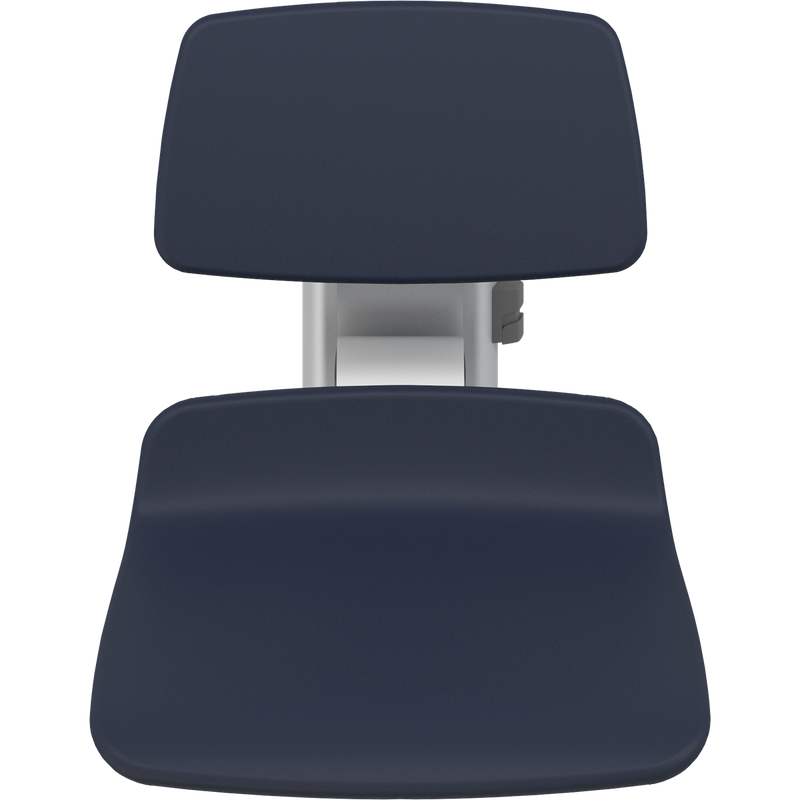 Pressalit PLUS Replacement Shower Seat 450 incl. Backrest, Manually Height Adjustable, Dark Blue (R7124108)