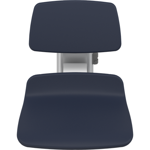 Pressalit PLUS Replacement Shower Seat 450 incl. Backrest, Manually Height Adjustable, Dark Blue (R7124108)