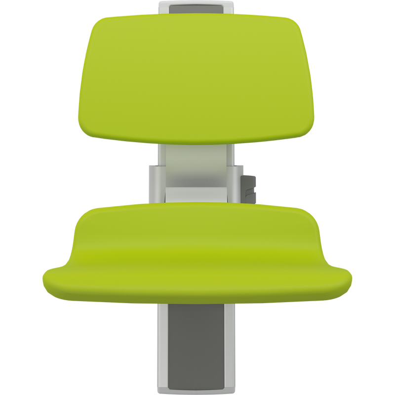 Pressalit PLUS Shower Seat 450 incl. Backrest, Manually Height Adjustable, Lime Green (R7424277)