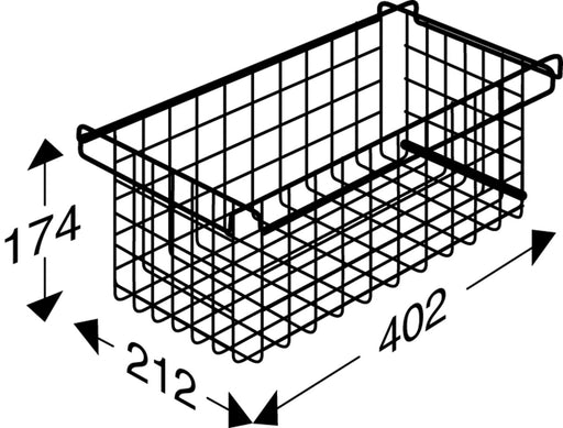 Pressalit Storage Basket Nappies RT767 dimensioned drawing