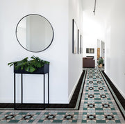 Fort Myers Emerald Green Victorian Pattern Matt Porcelain Floor Tile 338x338mm