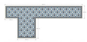 Fort Myers ocean blue victorian pattern tile 338x338mm - view 4