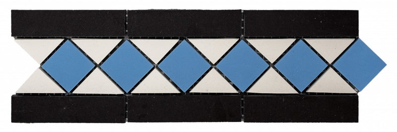 Fort Myers ocean blue victorian style tile 285x93mm - view 2