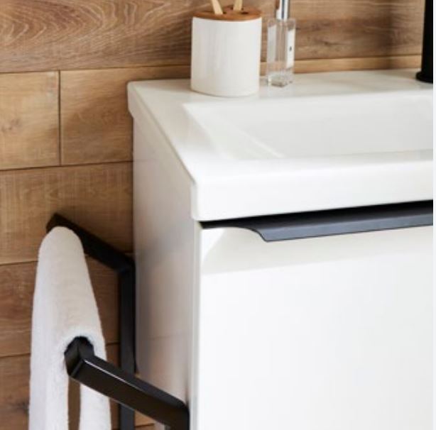 Kartell K-VIT Kore 500mm Wall Mounted Drawer Unit, Basin & Frame - White Gloss (KOR500WM-W KOR500BASIN KOR-FRAME)