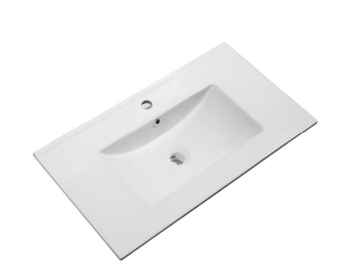 Kartell K-VIT City 800mm Wall Mounted Unit & Ceramic Basin - Storm Grey Gloss (FUR721CI-FUR060PU)