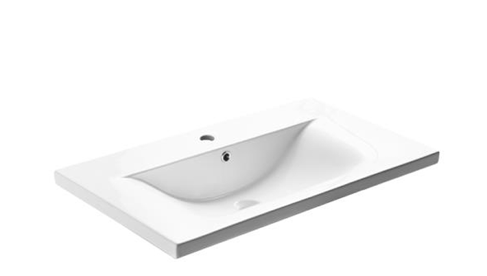 Kartell K-VIT Purity 800mm Floor Standing 2 Door Unit & Mid Depth Ceramic Basin- Silver Oak (PSO800DO-FUR062PU)