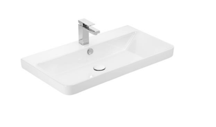 Kartell K-VIT Arc 800mm Floor Standing 2 Drawer Unit & Ceramic Basin- Matt Graphite (ARC800FS-G FUR150ME)