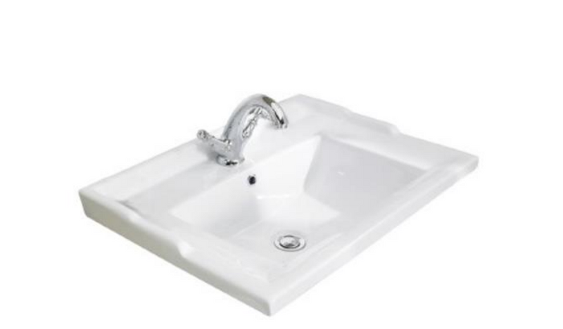 Kartell K-VIT Astley 600mm Floor Standing 2 Door Unit & Ceramic Basin-Matt White (FUR500AS-FUR208AS)