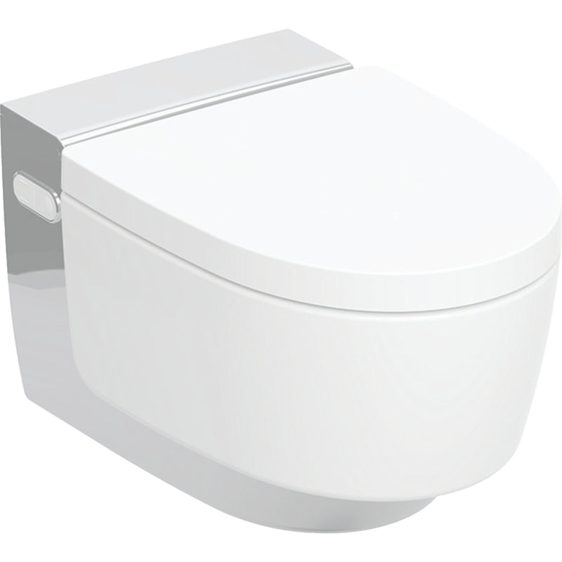 Geberit AquaClean Mera Classic wall hung shower toilet in chrome