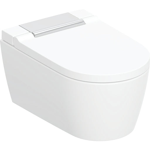 Geberit AquaClean Sela wall hung shower toilet in chrome