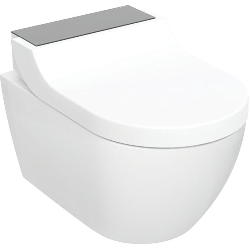 Geberit AquaClean Tuma Comfort wall hung shower toilet in black glass