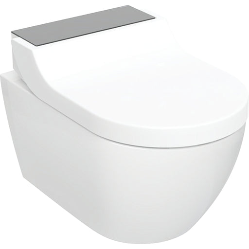 Geberit AquaClean Tuma Comfort wall hung shower toilet in black glass