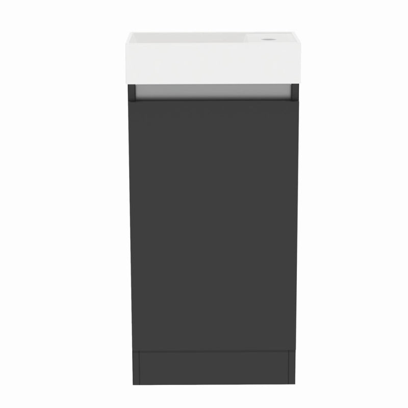 Gloucester Floor Standing 400mm Single Door Basin Unit Grey Mist