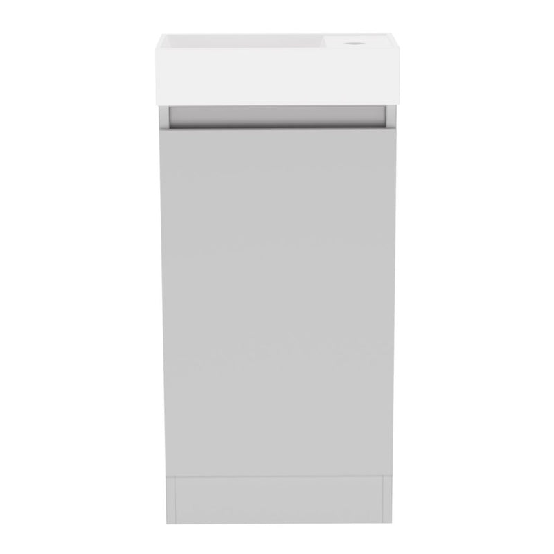 Gloucester Floor Standing 400mm Single Door Basin Unit Pearl Grey