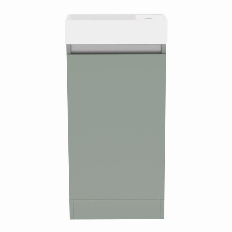 Gloucester Floor Standing 400mm Single Door Basin Unit Sage Green