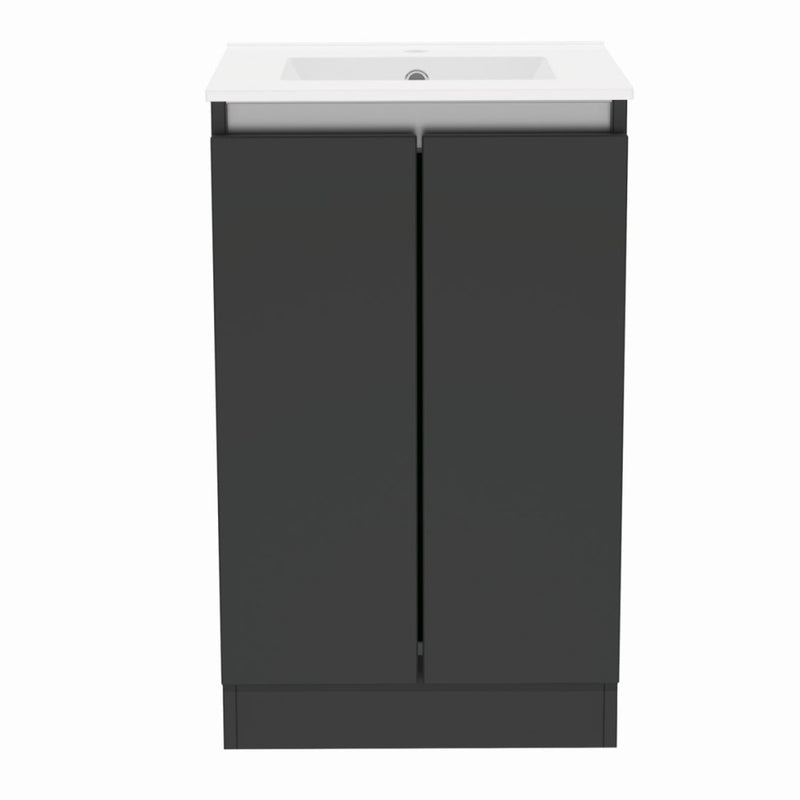 Gloucester Floor Standing 500mm 2 Door Basin Unit Grey Mist