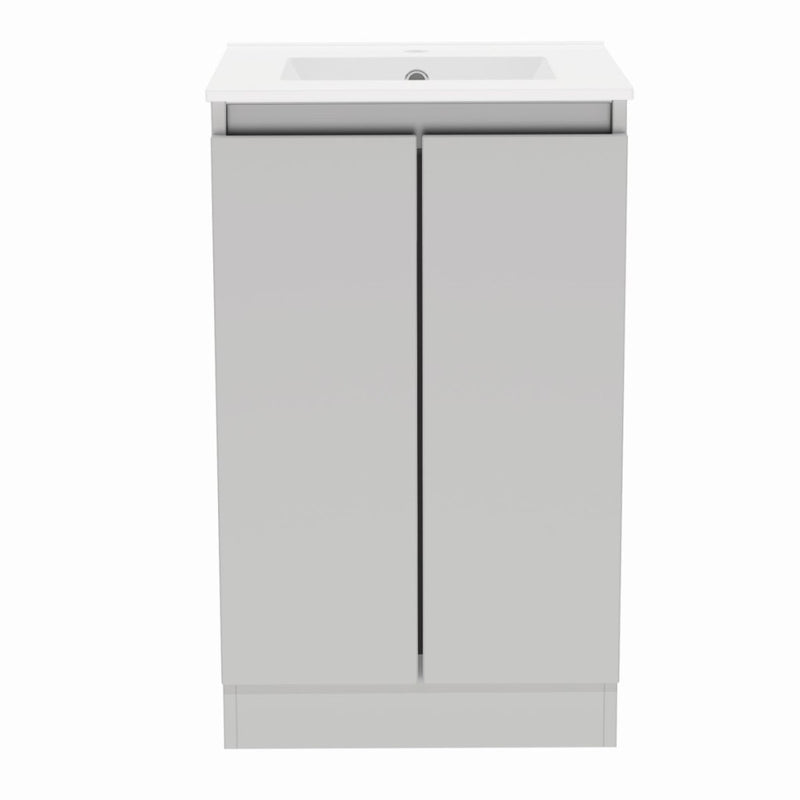 Gloucester Floor Standing 500mm 2 Door Basin Unit Pearl Grey