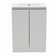 Gloucester Floor Standing 600mm 2 Door Basin Unit Pearl Grey