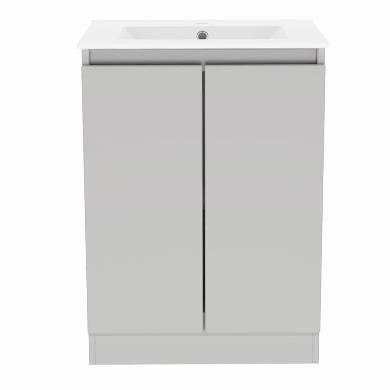 Gloucester Floor Standing 600mm 2 Door Basin Unit Pearl Grey