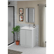 Gloucester Floor Standing 600mm 2 Door Basin Unit Pearl Grey - view 2