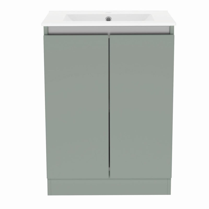 Gloucester Floor Standing 600mm 2 Door Basin Unit Sage Green
