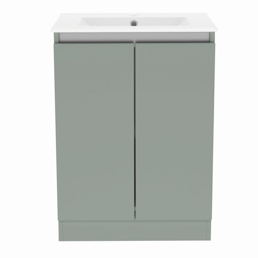 Gloucester Floor Standing 600mm 2 Door Basin Unit Sage Green