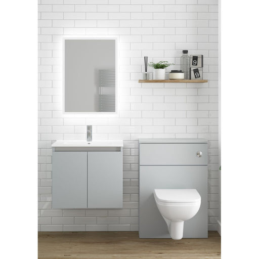 Gloucester Floor Standing 600mm WC Unit inc Countertop Pearl Grey - view 2