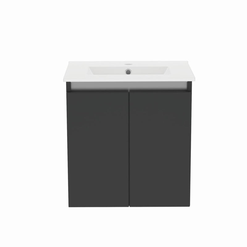 Gloucester Wall Hung 500mm 2 Door Basin Unit Grey Mist