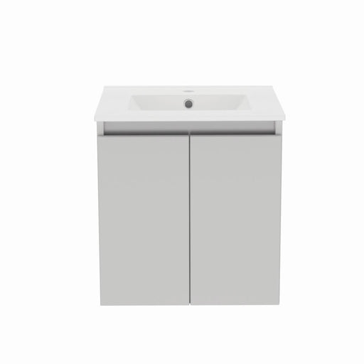 Gloucester Wall Hung 500mm 2 Door Basin Unit Pearl Grey