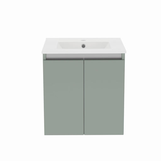 Gloucester Wall Hung 500mm 2 Door Basin Unit Sage Green