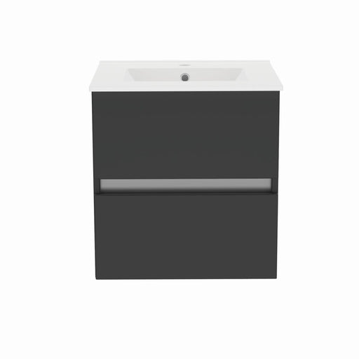 Gloucester Wall Hung 500mm 2 Drawer Basin Unit Grey Mist