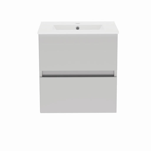 Gloucester Wall Hung 500mm 2 Drawer Basin Unit Pearl Grey